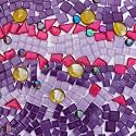 LITMIND 1.1LB Purple Mixed Irregular Crystal Glass Mosaic Tiles for Crafts - Perfect for Mosaic Art Projects, Puzzles, and Home Décor
