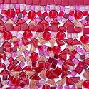 LITMIND 1.1LB Red Mixed Irregular Crystal Glass Mosaic Tiles for Crafts - Perfect for Mosaic Art Projects, Puzzles, and Home Décor