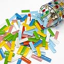 LITMIND 162Pcs / 1.1LB Mixed Colors Mosaic Glass Tiles - 1.26" x 0.4" Crystal Glass Long Strips, Ideal for Stained Glass Art, Handmade Craft, and Home Decor