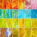 LITMIND 24 Sheets Premium Mottled Opal Stained Glass Sheets – 6 x 4 Inch Vibrant Translucent Assorted Colors Art Glass for DIY Crafts, Mosaic & Stained Glass Projects