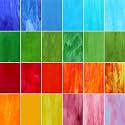 LITMIND 24 Sheets Vibrant Stained Glass Variety Pack – 6 x 4 Inch Tiffany Style Opaque Art Glass for Mosaic & DIY Crafts