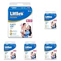 Little's Premium Baby Diapers M Size (Medium) Pants Style | 7-12 kg | 72 Count | Super Jumbo FluffySoft Baby Diaper with Leakage Guard, Wetness Indicator &amp; 12 Hours Absorption (Pack of 5)
