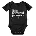 Little Answered Prayer Bodysuit, Baby Pride Outfit, Gender Neutral Baby Clothes, Boys Girls Short Sleeve Outfits
