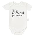 Little Answered Prayer Bodysuit, Baby Pride Outfit, Gender Neutral Baby Clothes, Boys Girls Short Sleeve Outfits
