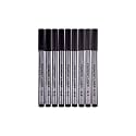 Little Birdie Art Story Pigment Fineliner Water Based Black 0.05/0.1/0.2/0.3/0.4/0.5/0.6/0.8mm Brush Tip Pack of 9pc