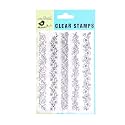 Little Birdie Clear Stamps Border Blooms Stamps 6.5 x 4.5 Inch - 5 Pcs
