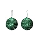 Little Birdie Handmade Christmas Ornaments - Tinsel Baubles, 70mm, Green, 2pc