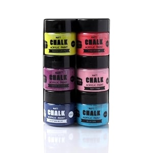 little birdie home decor chalk paint - 6pcs x 20ml 1 kit cheery blend  chalk paint for canvas wood furniture wall home decor glass terracotta pots  multi surface paint