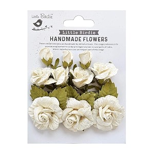 little birdie artificial flowers handmade for craft kimberley shabby chic- 14pc  paper flowers for decoration craft  small flowers for craft  flowers for home decoration gift wrapping diy art craft
