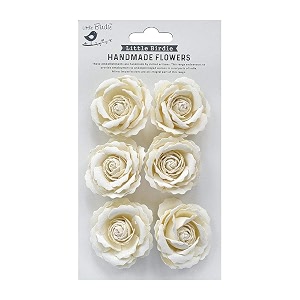 little birdie artificial flowers handmade for craft ellis shabby chic- 6pc  paper flowers for decoration craft  small flowers for craft  flowers for home decoration gift wrappingdiy art craft