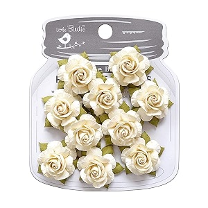 little birdie itsy bitsy- handmade flower deborah shabby chic- 10pc  handmade paper flowers for craftmixed mediacard makingdecoration flowersdiy craft flowerspaper flowers