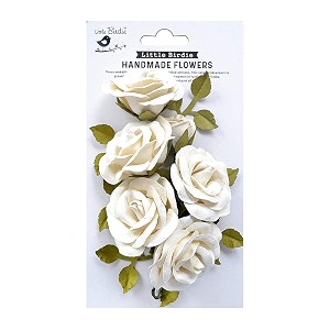 little birdie artificial flowers handmade for craft marva shabby chic- 4pc  paper flowers for decoration craft  small flowers for craft  flowers for home decoration gift wrappingdiy art craft