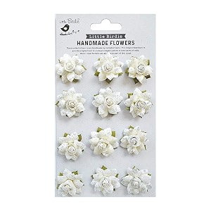little birdie artificial flowers handmade for craft marisa shabby chic- 12pc  paper flowers for decoration craft  small flowers for craft  flowers for home decoration gift wrappingdiy art craft