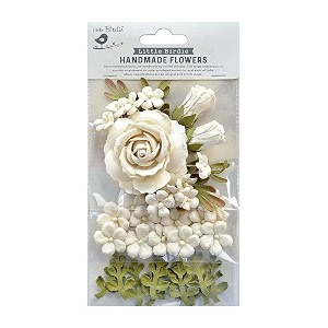 little birdie artificial flowers handmade for craft rooney shabby chic- 23pc  paper flowers for decoration craft  small flowers for craft  flowers for home decoration gift wrappingdiy art craft
