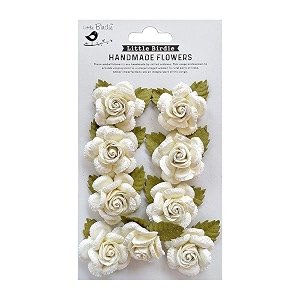 little birdie artificial flowers handmade for craft karin shabby chic- 9pc  paper flowers for decoration craft  small flowers for craft  flowers for home decoration gift wrappingdiy art craft