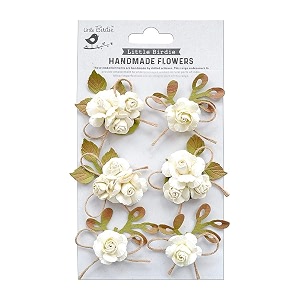 little birdie artificial flowers handmade for craft nora shabby chic- 6pc  paper flowers for decoration craft  small flowers for craft  flowers for home decoration gift wrappingdiy art craft