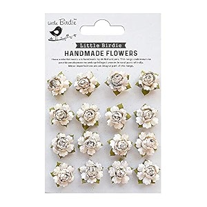 little birdie artificial flowers handmade for craft nancy shabby chic- 6pc  paper flowers for decoration craft  small flowers for craft  flowers for home decoration gift wrappingdiy art craft