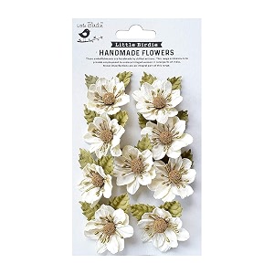 little birdie artificial flowers handmade for craft wendy shabby chic- 9pc  paper flowers for decoration craft  small flowers for craft  flowers for home decoration gift wrappingdiy art craft