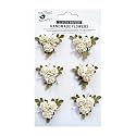 Little Birdie Artificial Flowers Handmade for Craft Francisca Shabby Chic- 6pc | Paper Flowers for Decoration Craft | Small flowers for Craft | Flowers For Home Decoration, Gift wrapping, ,DIY Art Craft