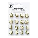 Little Birdie Itsy Bitsy- Handmade Flower Micro Roses Shabby Chic- 16pc | Handmade Paper Flowers for Craft/Mixed Media/Card Making/Decoration Flowers/DIY Craft Flowers/Paper Flowers