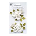 Little Birdie Itsy Bitsy- Handmade Flower Gianna Boho Shabby Chic- 2pc | Handmade Paper Flowers for Craft/Mixed Media/Card Making/Decoration Flowers/DIY Craft Flowers/Paper Flowers
