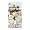 Little Birdie Artificial Flowers Handmade for Craft Rosalind Shabby Chic- 21pc | Paper Flowers for Decoration Craft | Small flowers for Craft | Flowers For Home Decoration, Gift wrapping, ,DIY Art Craft