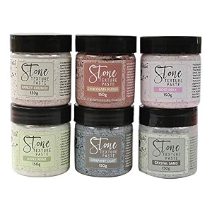 little birdie itsy bitsy- stone texture paste apple mintgraphite dustcrystal sandcholocate fudgerose milkbarley crunch pack of 6