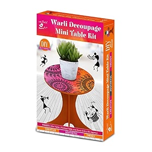little birdie warli mini table kit  mini stand for plant dcor  home amp office plant decore stool  table kit for girs boys kids amp adults