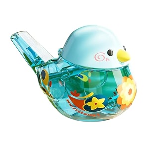 little buddy toy bird water whistle cartoon transparent bird call whistle for boys teens kids blue