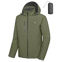 Little Donkey Andy Men's Rain Jacket Packable Waterproof Raincoat Hooded