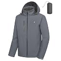 Little Donkey Andy Men's Rain Jacket Packable Waterproof Raincoat Hooded