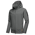 Little Donkey Andy Men's Softshell Jacket Hooded Light Waterproof Tactical Jacket Fleece Windbreaker Jackets with 8 Pockets