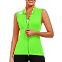Little Donkey Andy Women's Breathable Cycling Vests full Zip Reflective Sleeveless Jerseys Running Biking Shirts 4 Pockets
