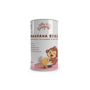 little fingers healthy nutritious cookies with no refined sugar and preservatives for kids - 150 grams cardamom flavoured makhana bites pack of 1