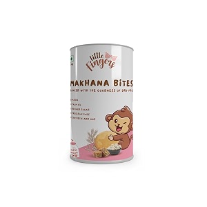 little fingers healthy nutritious cookies with no refined sugar and preservatives for kids - 150 grams each cardamom flavoured makhana bites pack of 3