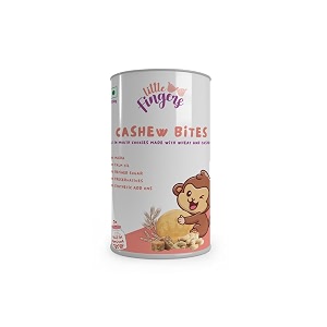 little fingers healthy nutritious cookies with no refined sugar and preservatives for kids - 150 grams  cashew bites cookies pack of 1