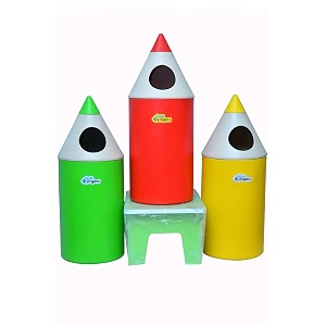 little fingers pencil school dustbin multicolour