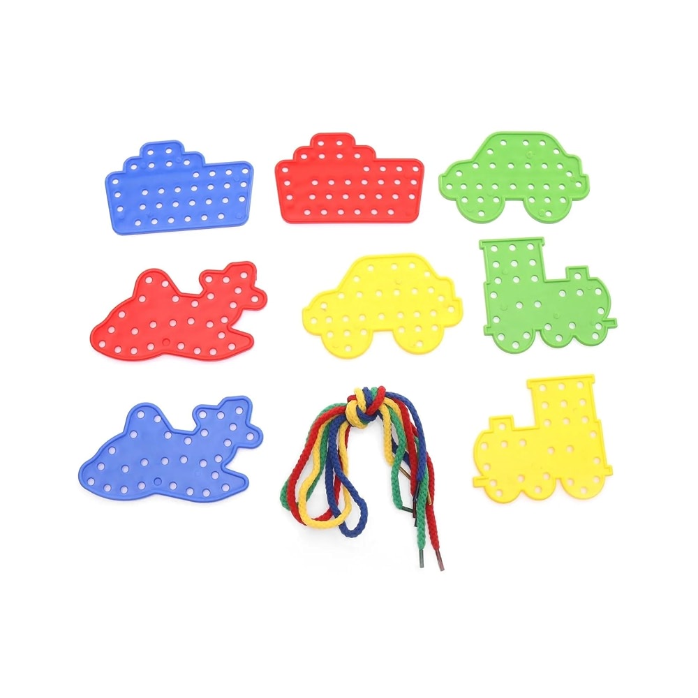 Little Fingers Vehicle-Themed Lacing Cards Set - Educational Blocks ... - Easy Finger Lacing Tools For Little Hands