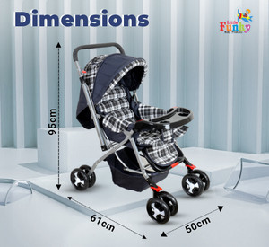 Little Funky Adjustable backrest 360 Swivel Wheel