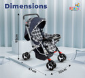 Little Funky Adjustable backrest 360 Swivel Wheel