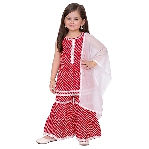 LITTLE GINNIE Girls Kurta Sharara Set