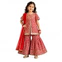 LITTLE GINNIE Girls Kurta Sharara Set 