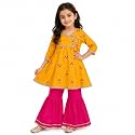LITTLE GINNIE Girls Kurta Sharara Set 