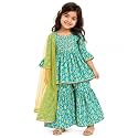 LITTLE GINNIE Girls Kurta Sharara Set 