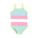 Little Girl Swimsuit Casual Swimwear Kids Two Piece Color Block Bathing Suits Beach Bikini Set 3-12Years