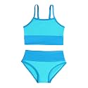Little Girl Swimsuit Casual Swimwear Kids Two Piece Color Block Bathing Suits Beach Bikini Set 3-12Years