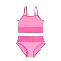 Little Girl Swimsuit Casual Swimwear Kids Two Piece Color Block Bathing Suits Beach Bikini Set 3-12Years