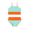 Little Girl Swimsuit Casual Swimwear Kids Two Piece Color Block Bathing Suits Beach Bikini Set 3-12Years