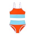 Little Girl Swimsuit Casual Swimwear Kids Two Piece Color Block Bathing Suits Beach Bikini Set 3-12Years