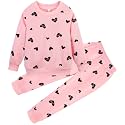 Little Girls 2 Piece Outfits Ruffle Sleeve Unicorn Sweatshirts Top and Leggings Set School Outfits Kids Clothing Set